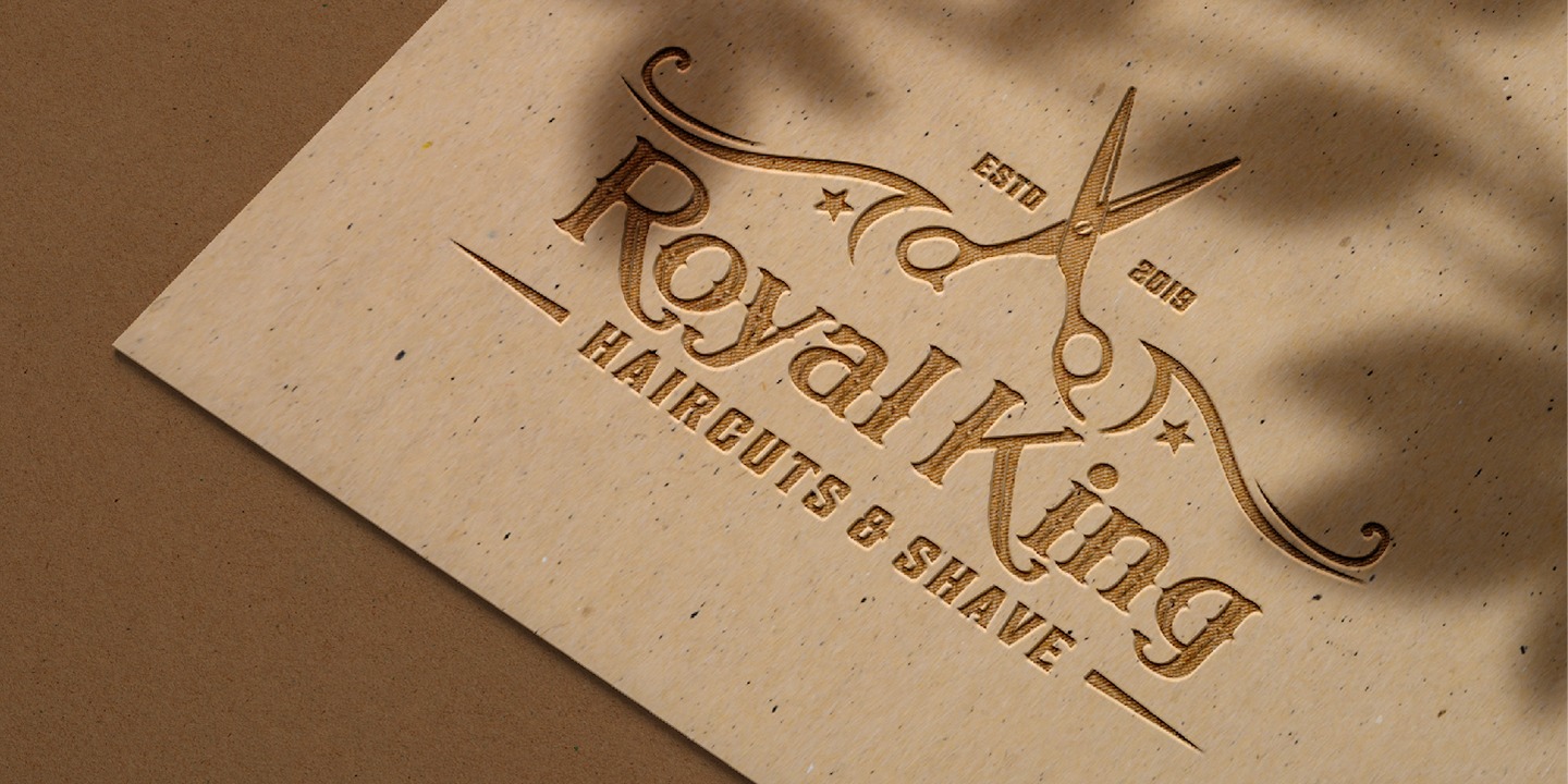 Ejemplo de fuente Royal King Regular